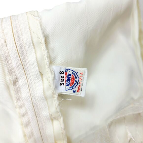 VTG 50s Lorrie Deb Ivory Chiffon Lace Strapless Wedding Ethereal Fairycore Dress - Picture 12 of 13